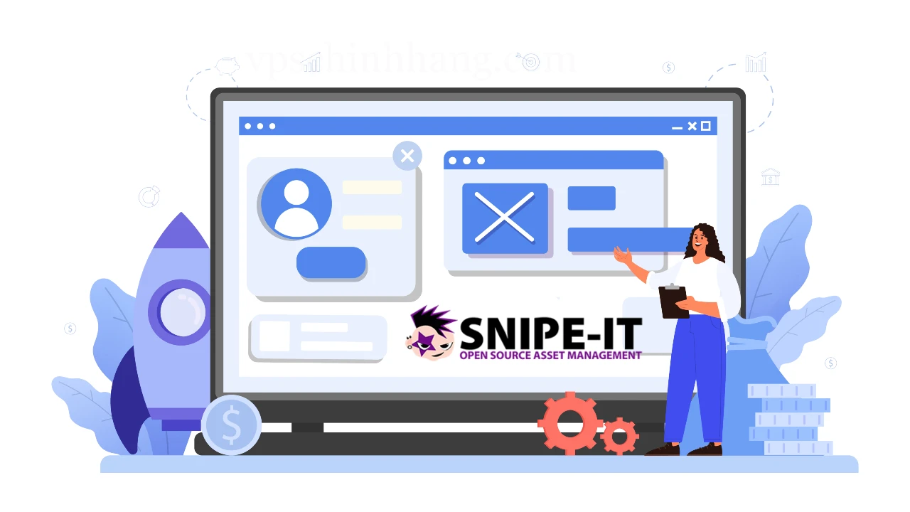 Giao diện quản lý tài sản IT bằng phần mềm Snipe-IT	